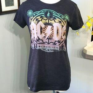 ROCKWARE, WOMEN'S TEE. AC-DC‎ BLACK TEE. SIZE XL. BLACK ICE
